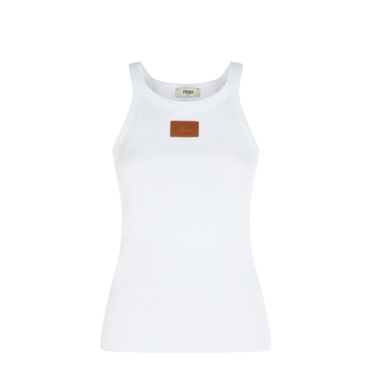 White Top with Logo Patch - Image 1
