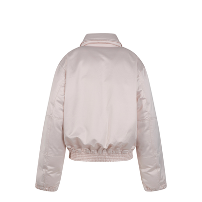 Cotton Satin Padded Bomber Jacket - Image 2