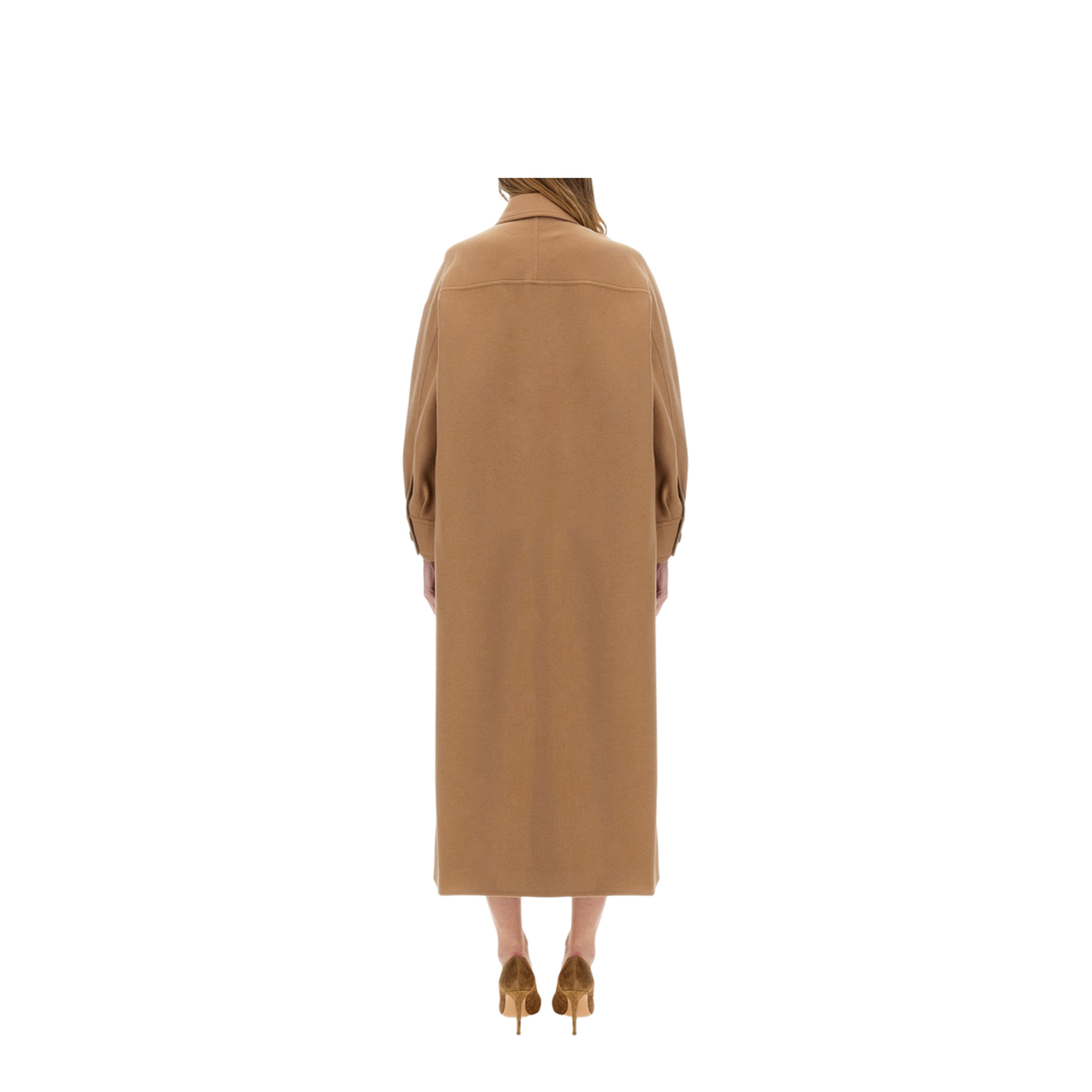 Brown Virgin Wool Coat - Image 3