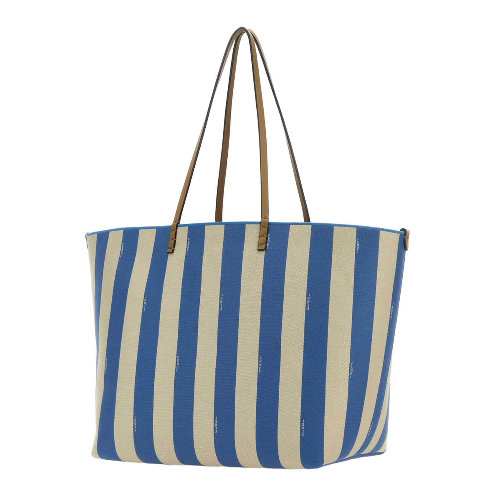 Large Roll
Reversible Shopper In Pequin Striped And Light Blue FF Fabric - Image 2
