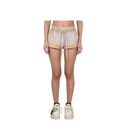 Tie Dye Cotton Shorts Beige Ice-Colored - Image 1