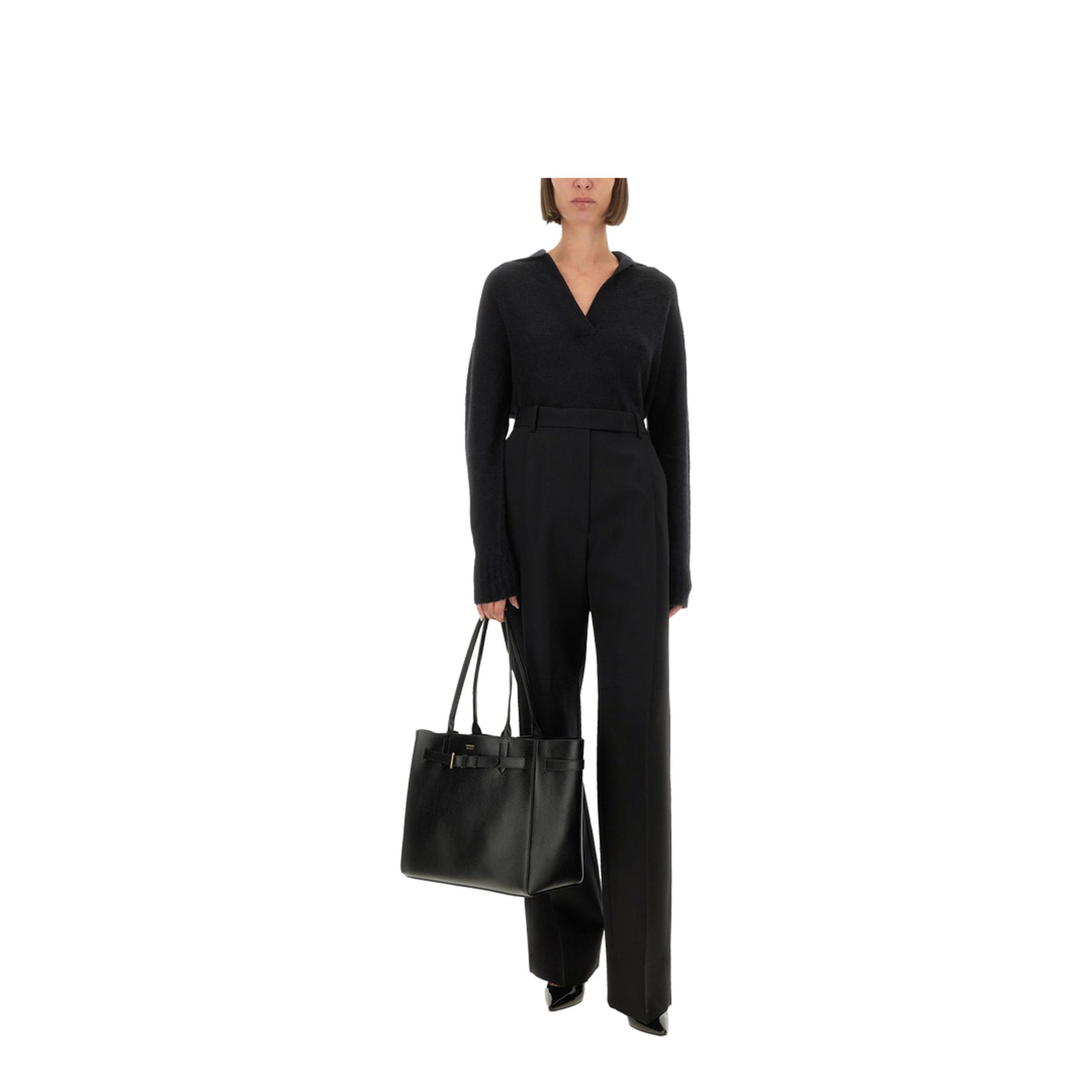 Sharp Wool Pants with Pleats - Image 2
