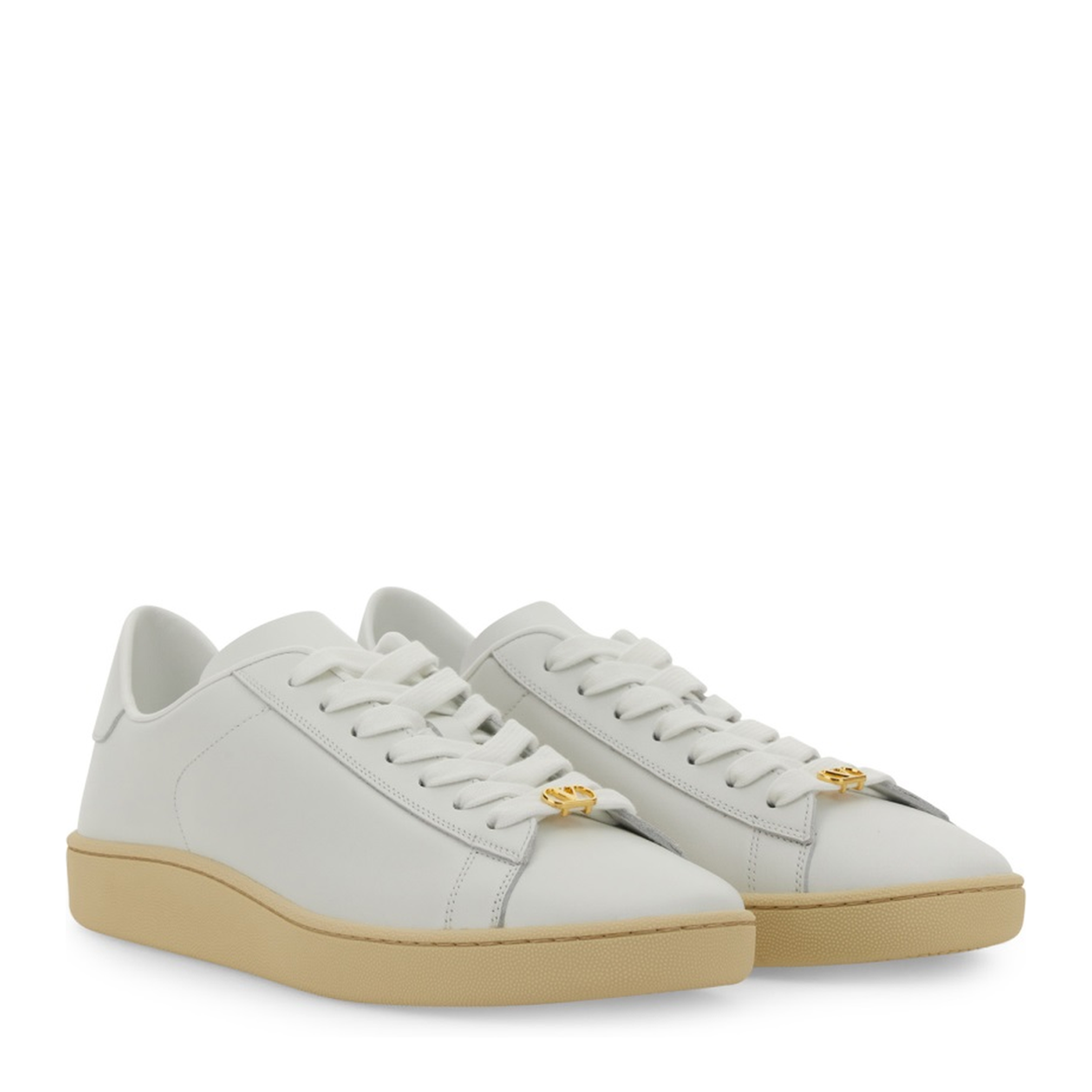 White Leather Sneakers - Image 2