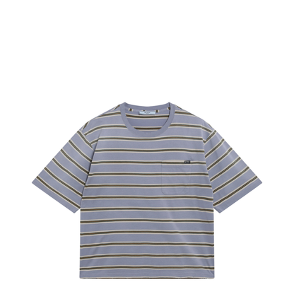 Violet Vintage-Effect Striped T-Shirt - Image 1