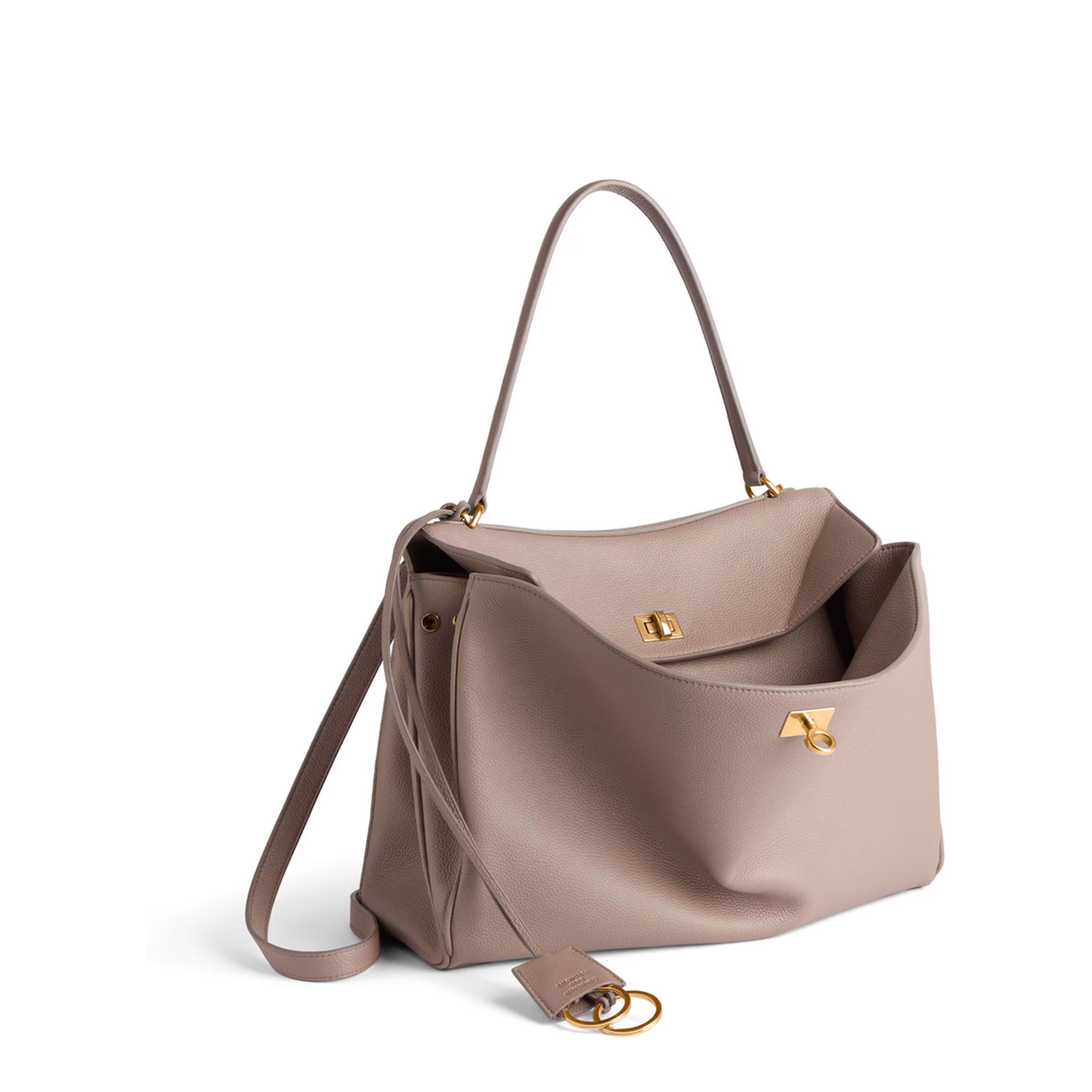 Rodeo Medium Handbag Leather Beige - Image 2