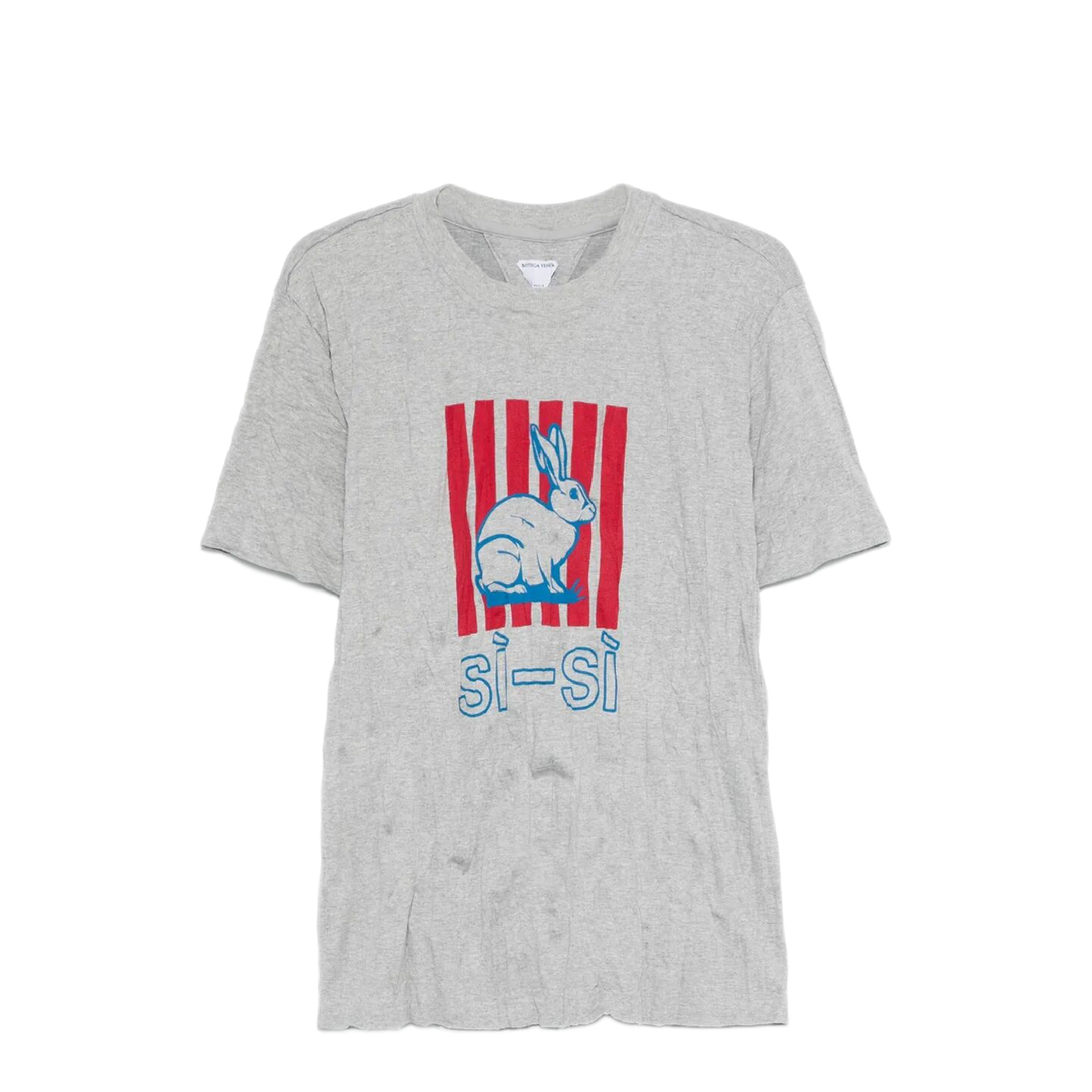 Graphic Rabbit-Print Crushed Cotton Jersey T-Shirt - Image 1