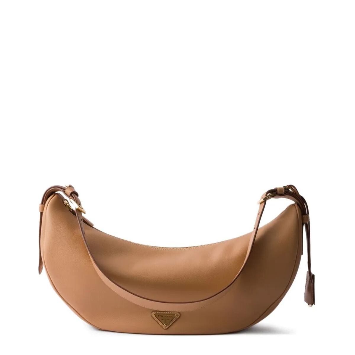 Large Calf Leather Shoulder Bag - Naturale - Image 1