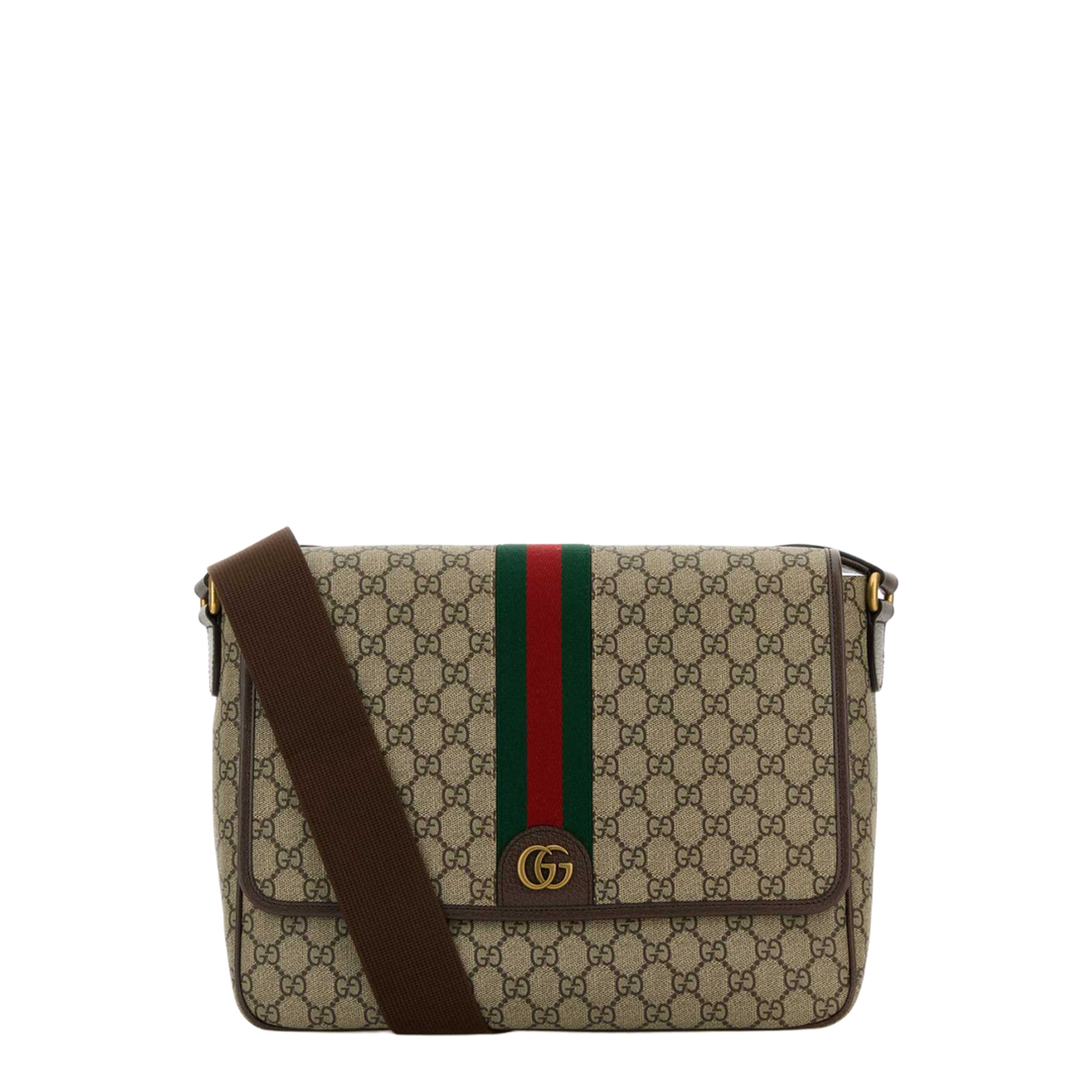 Ophidia Canvas Shoulder Bag Gray - Image 3