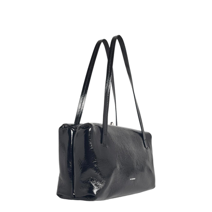 Goji Pillow Small Calf Leather Handbag - Black - Image 2