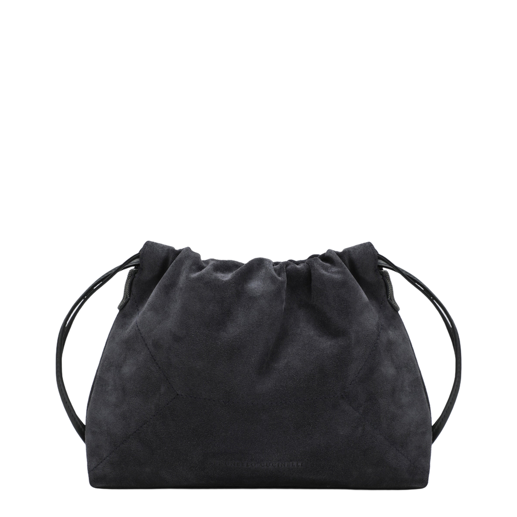 BC Duo Suede Leather Pouch Bag - Midnight Blue - Image 1