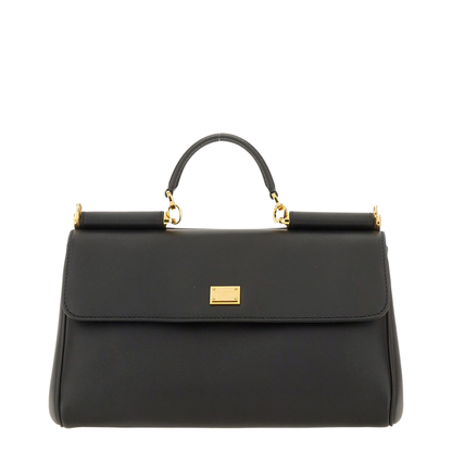 My Sicily handbag in plongé calfskin in Black - Image 2