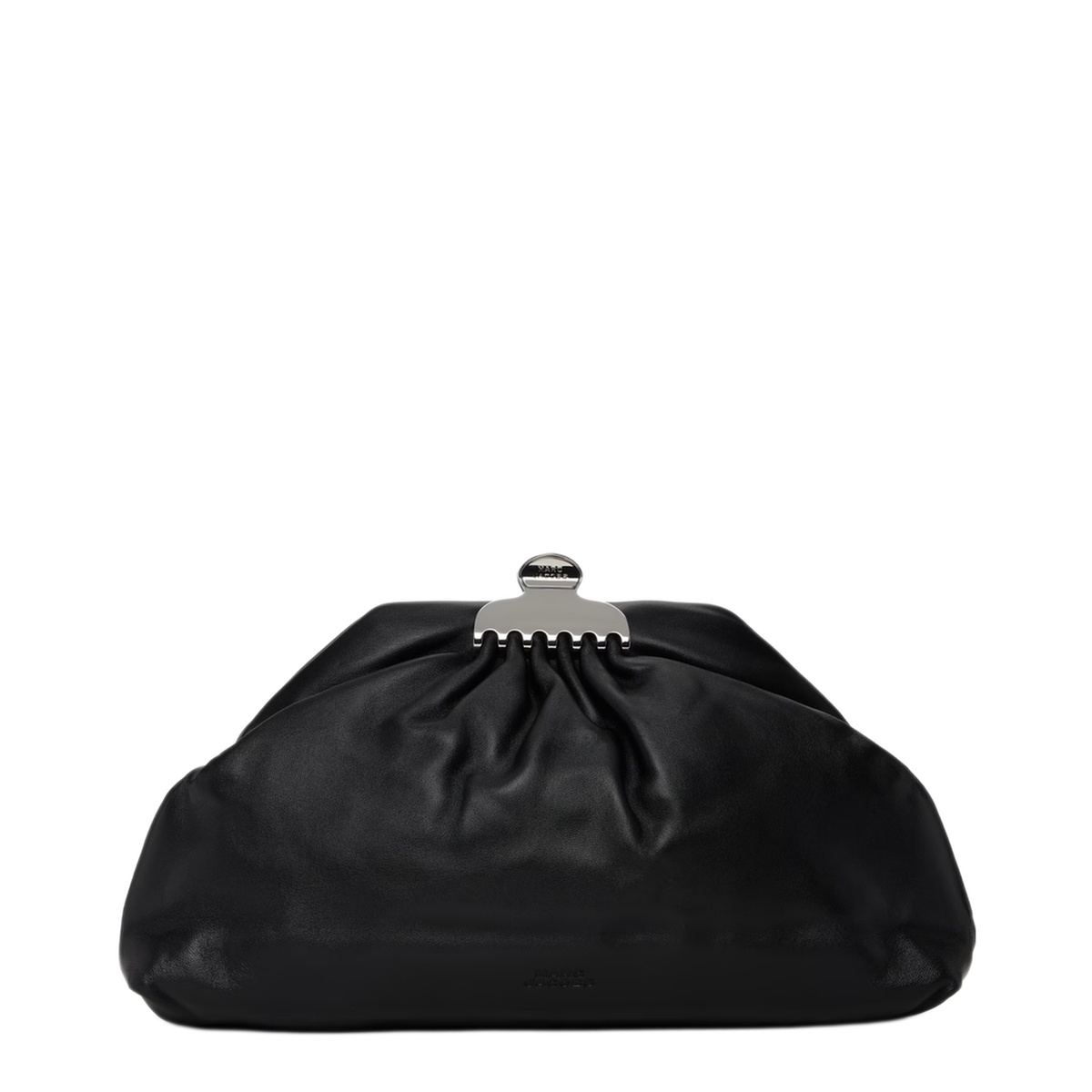 The Glam Clutch TU Smooth Leather Clutch - Black - Image 1