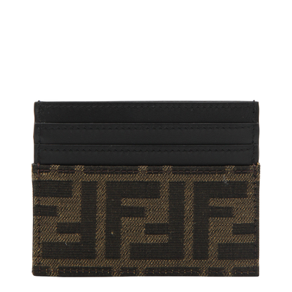 FF Jacquard Card Holder Leather Brown - Image 3