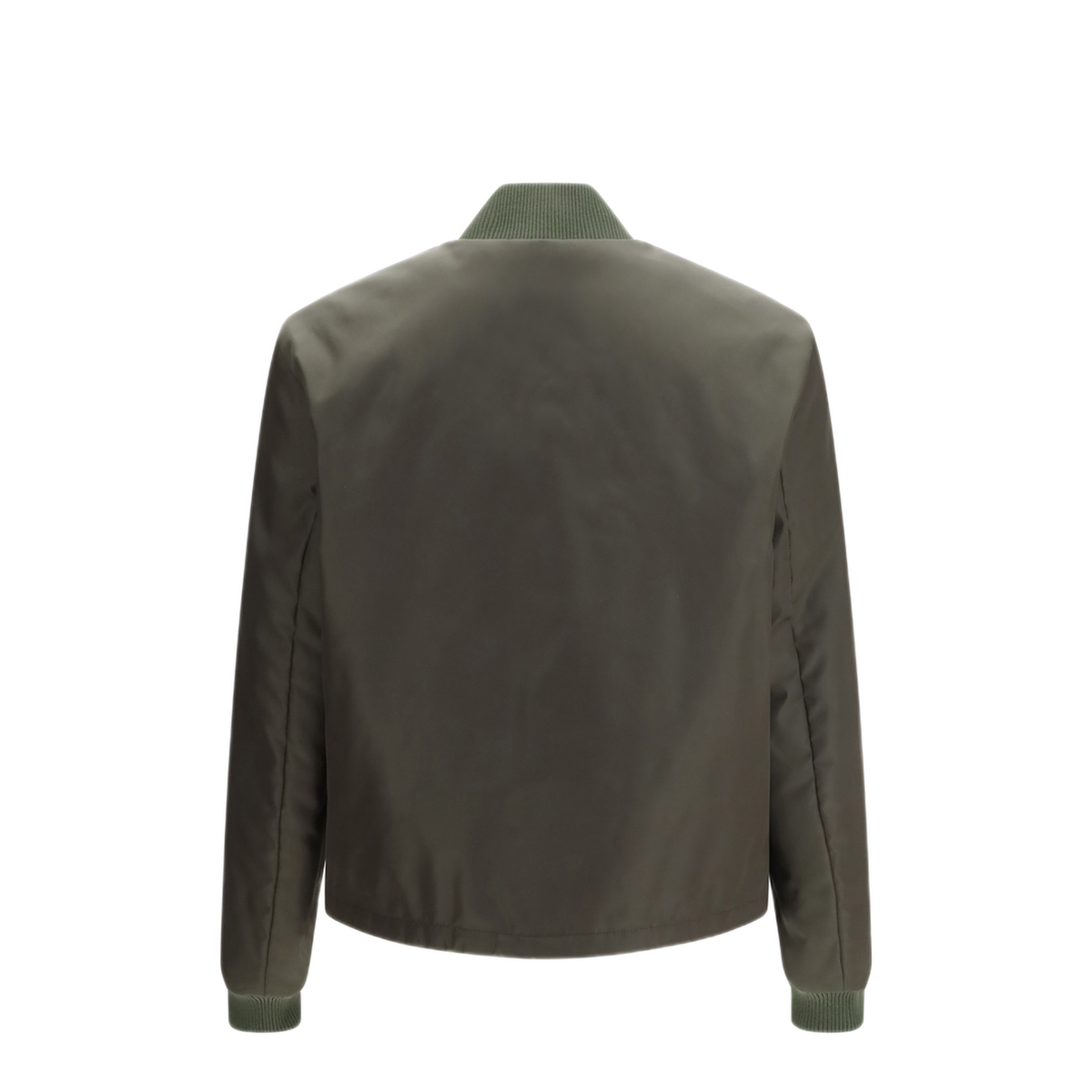 Bottle Green Nylon Bomber Jacket - Image 2