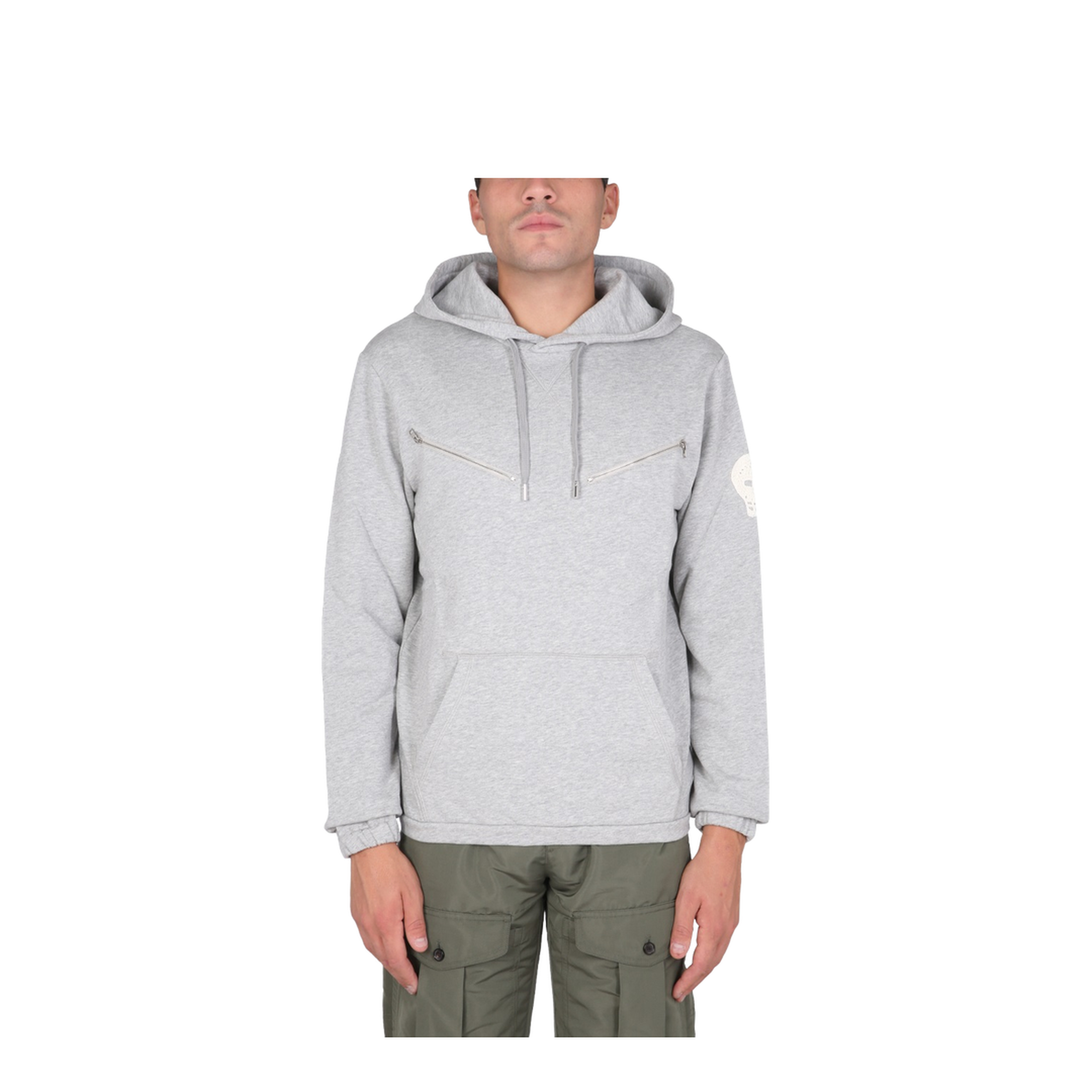 Sweatshirt with Embroidered Skull - Image 1