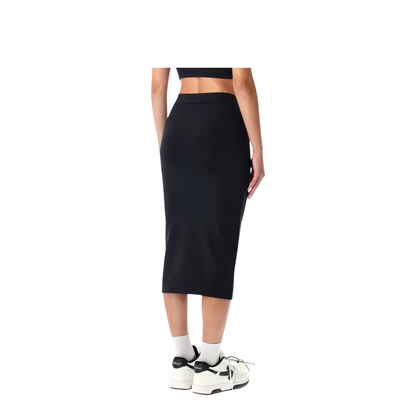 Sleek Midi Skirt Black - Image 2
