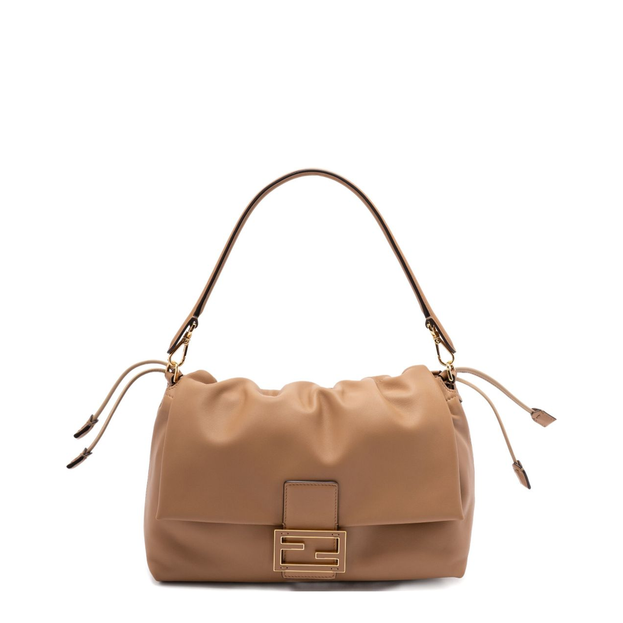 Baguette Large Leather Top Handle Bags - Brown - Image 1