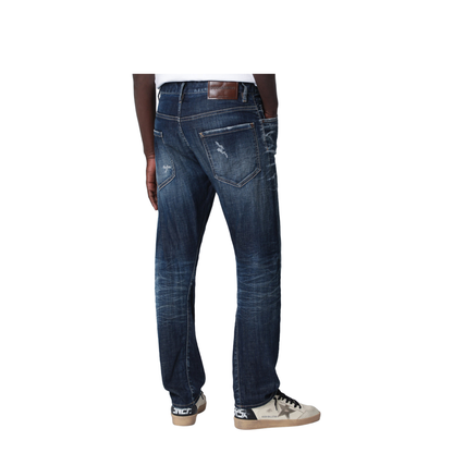 Blue Washed-Effect Jeans - Image 2