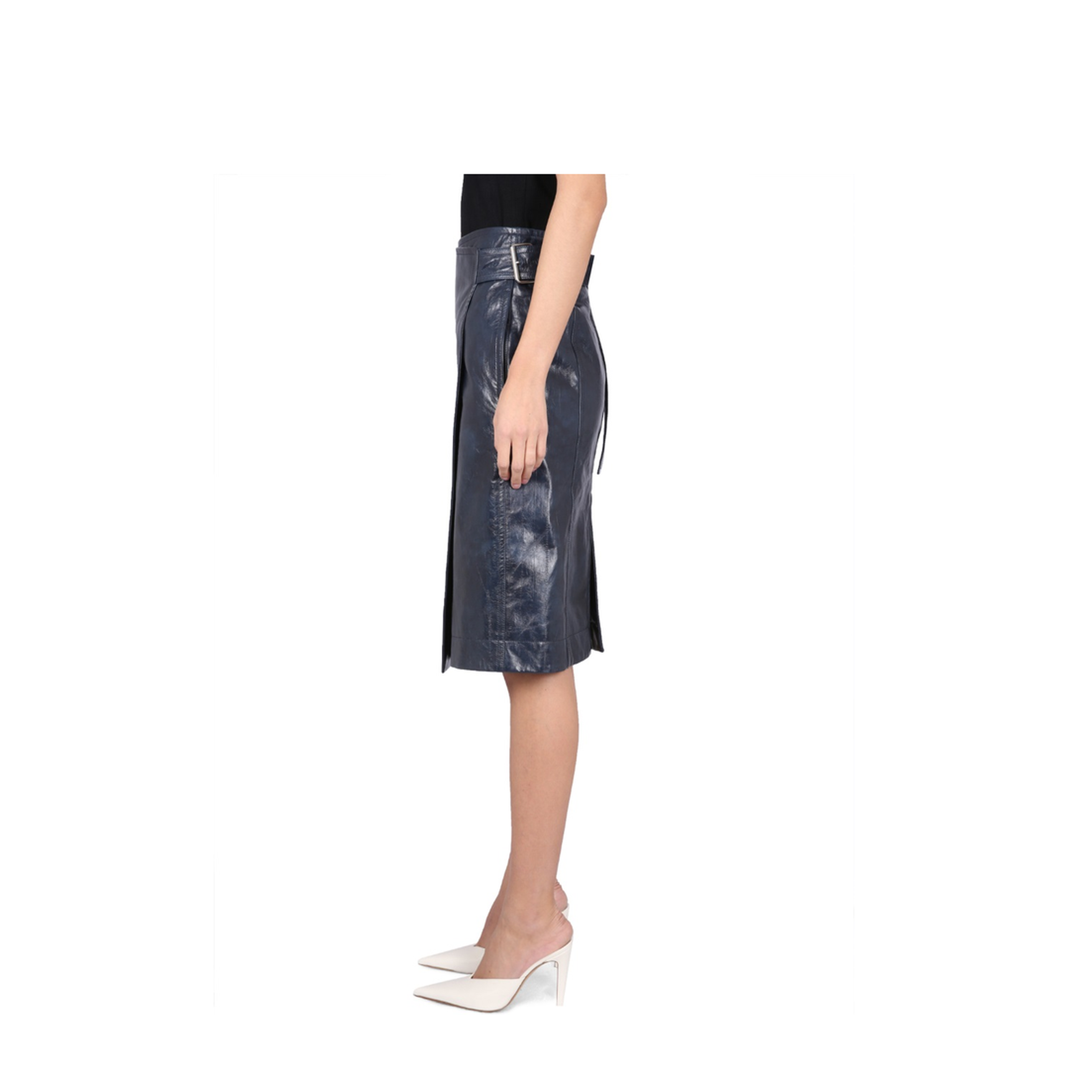 Leather Midi Skirt - Image 3