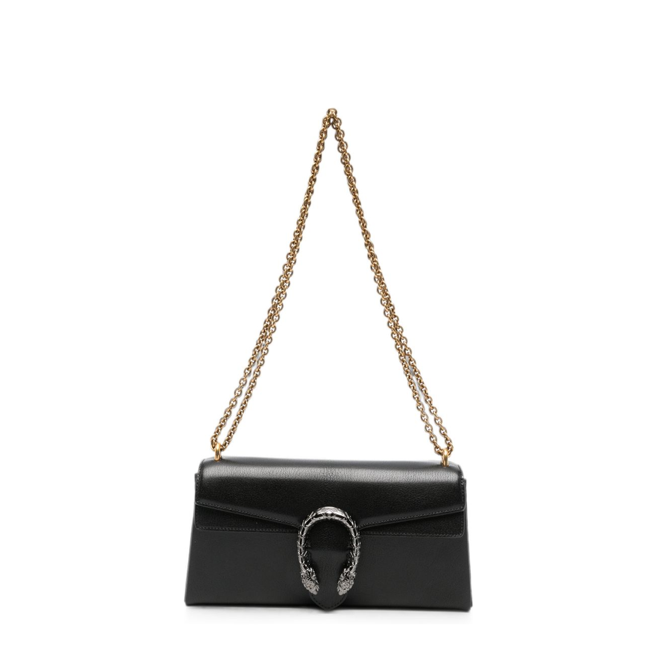 Medium Shoulder Bag in Black Leather - Image 1