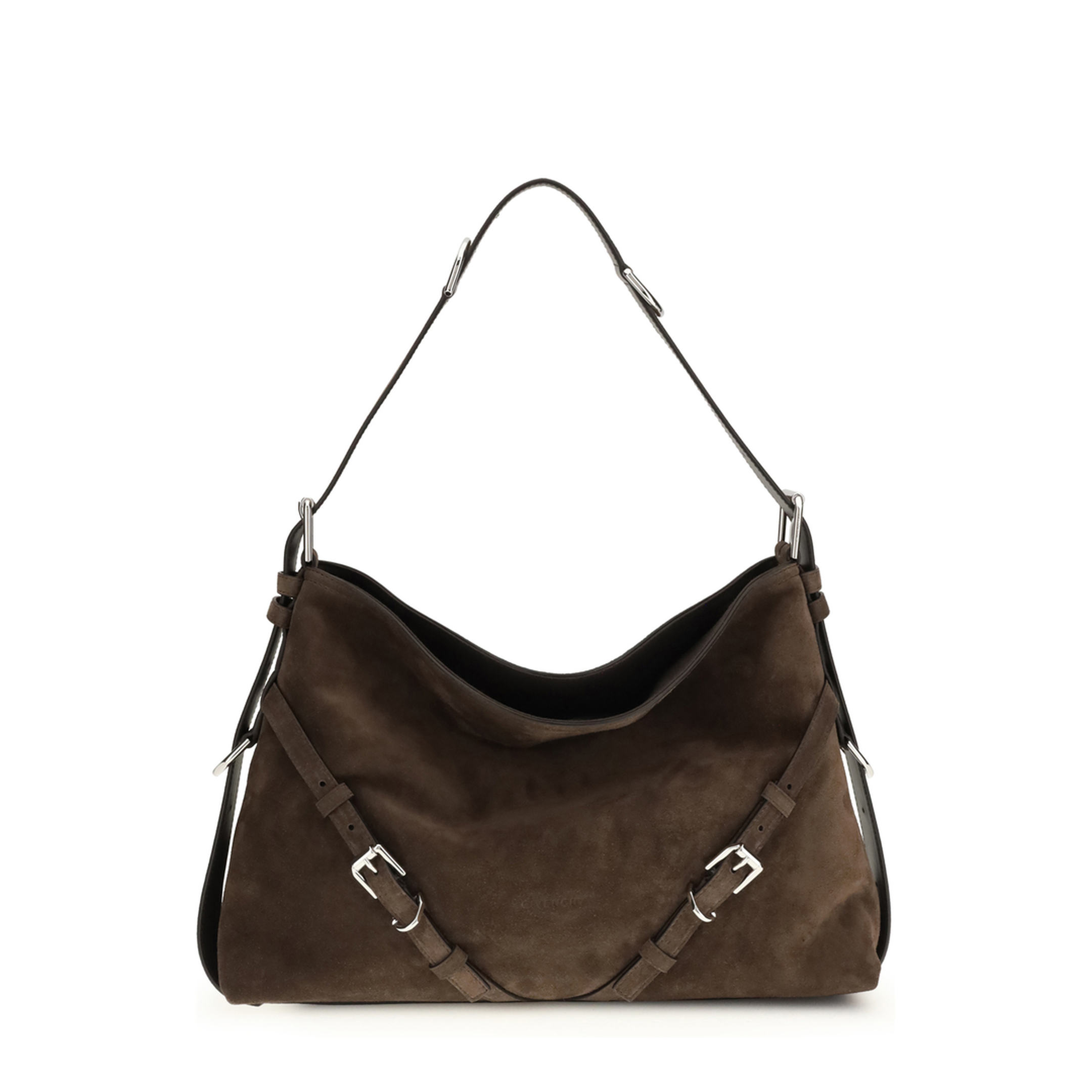 Medium Voyou Shoulder Bag in Glossy Leather - Image 1