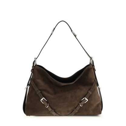 Medium Voyou Shoulder Bag in Glossy Leather - Image 1