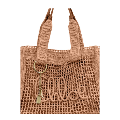 Summer Banana East-West Raffia Tote Bag - Summery Beige - Image 2