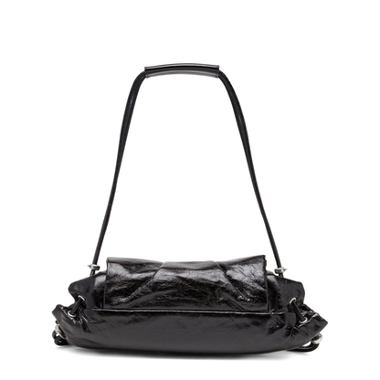 Scrunch-D-Small Shoulder Bag In Shiny Scrunched Leather - Image 2