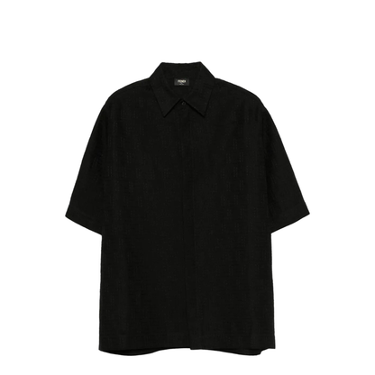 Linen FF Jacquard Oversize Shirt - Image 1