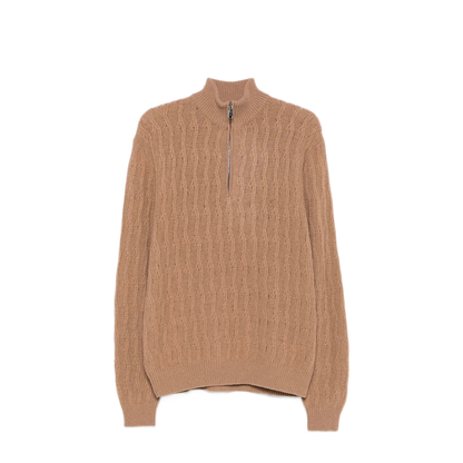 Roma Cashmere Quarter-Zip Jumper - Image 1