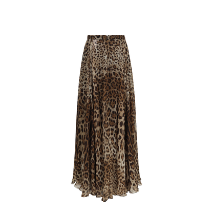 Leopard-print chiffon Skirt - Image 2