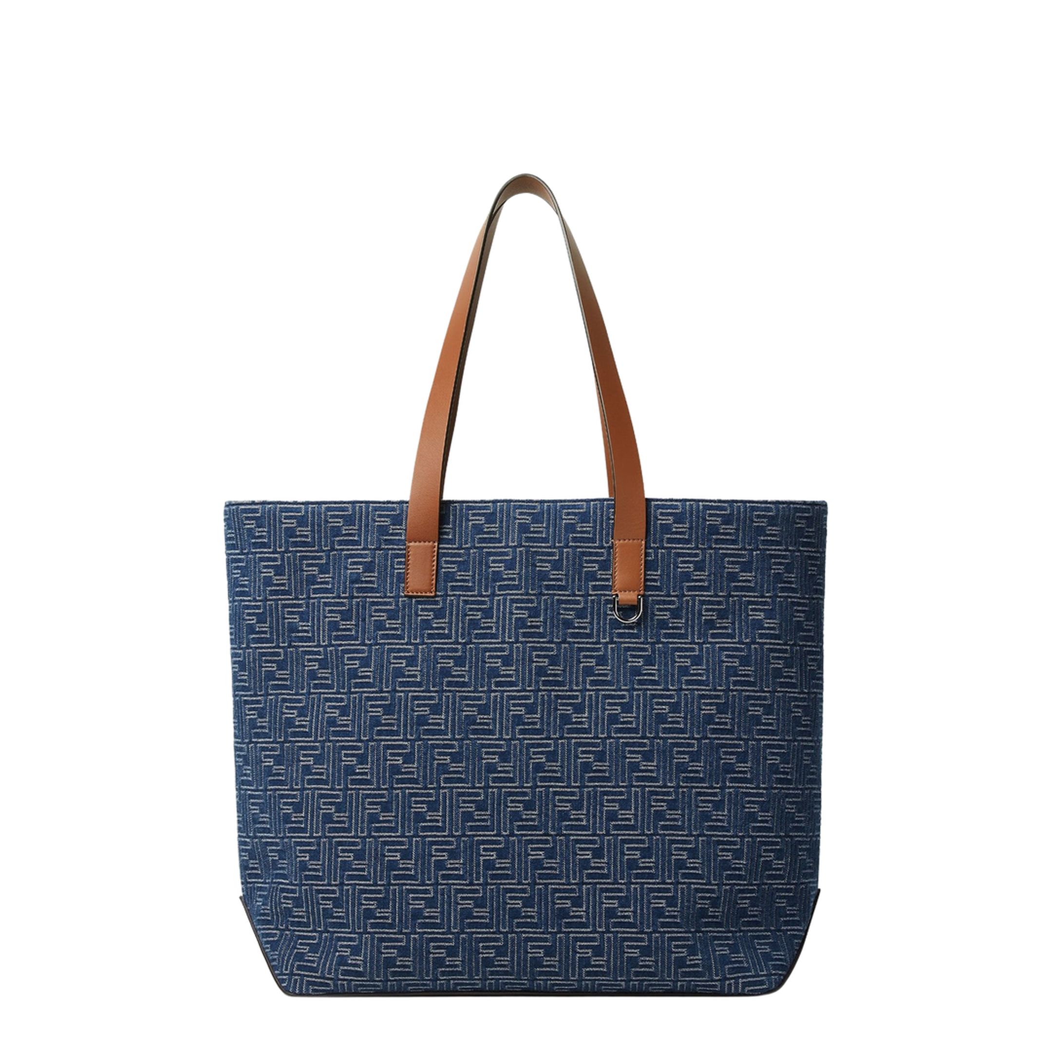FF Medium Canvas Tote Bags - Navy Blue - Image 2
