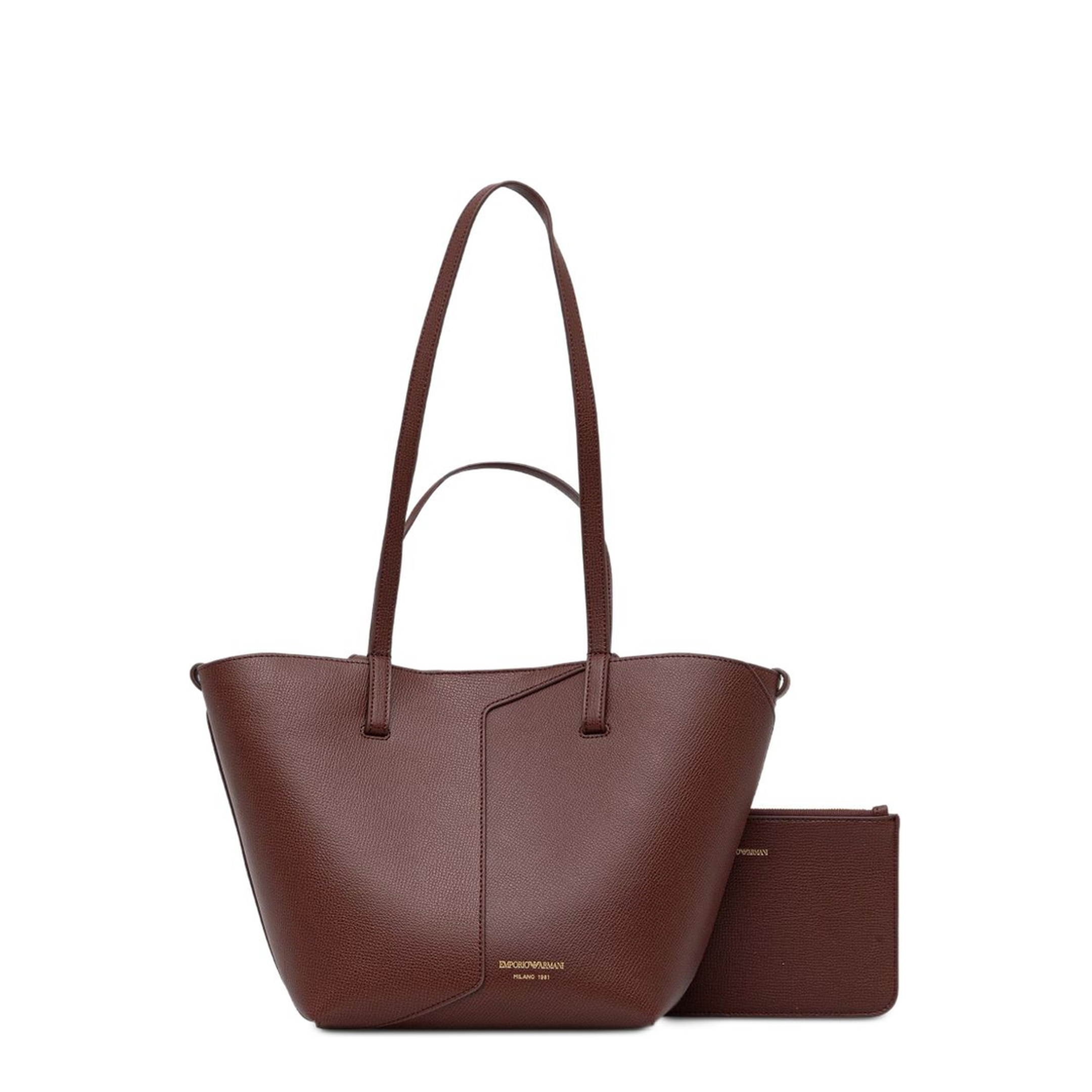 Small Calfskin Shopping Bag - Brown - Image 6