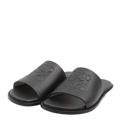 Flex Anagram Slide in Soft Calfskin Black - Image 2