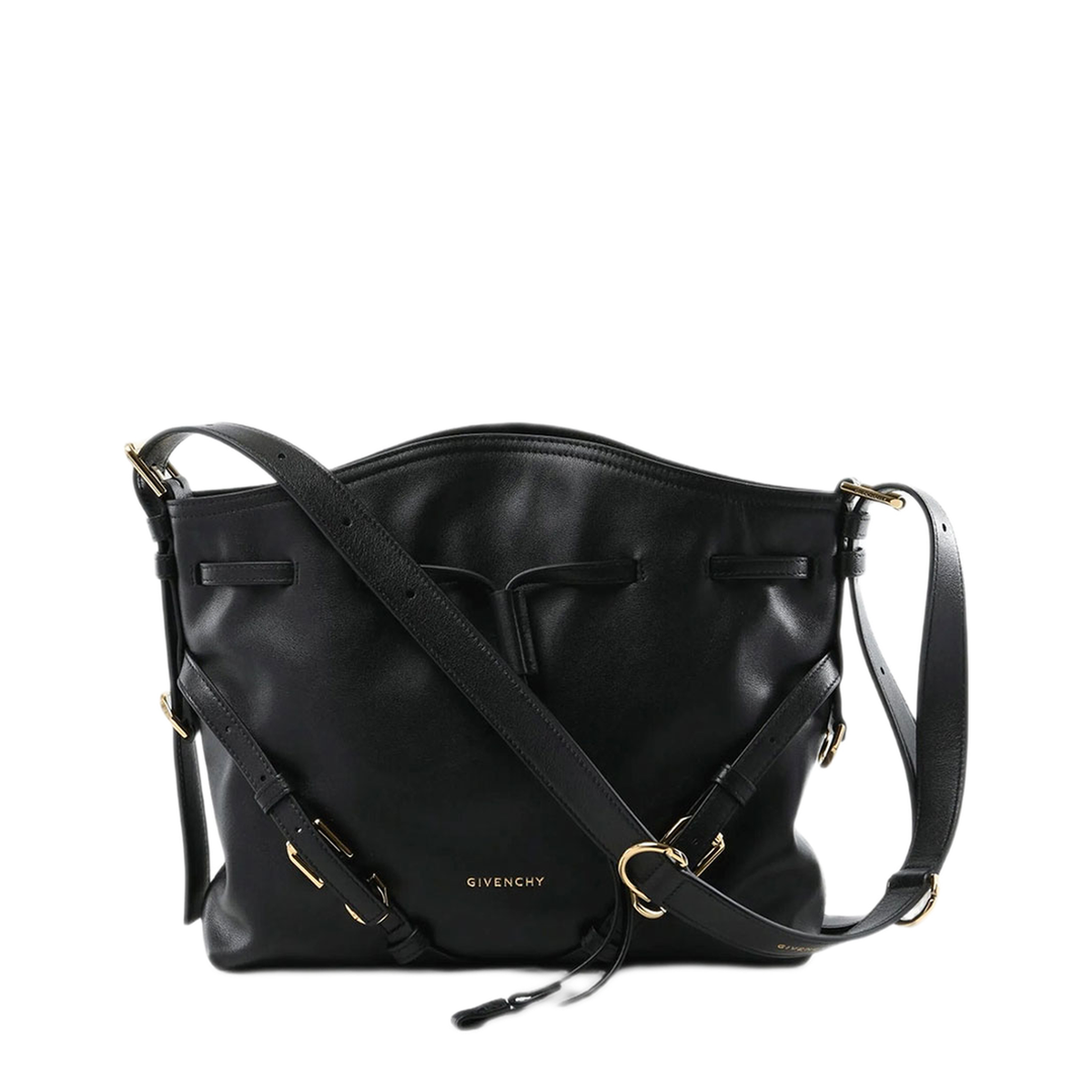 Voyou Small Calfskin Bucket Bag - Black - Image 1