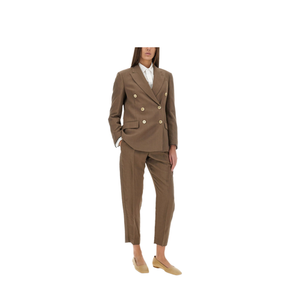 Linen Blend Double-Breasted Jacket - Image 2