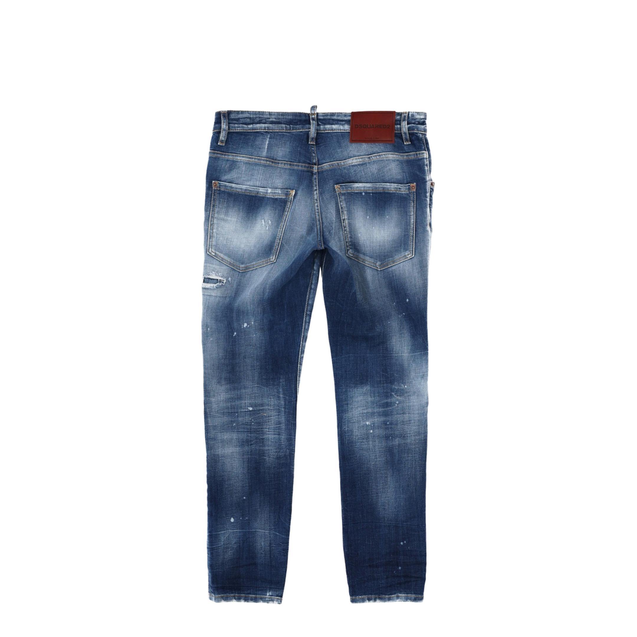 Skater Jeans in Medium Blue with Destroyed Details - Image 3