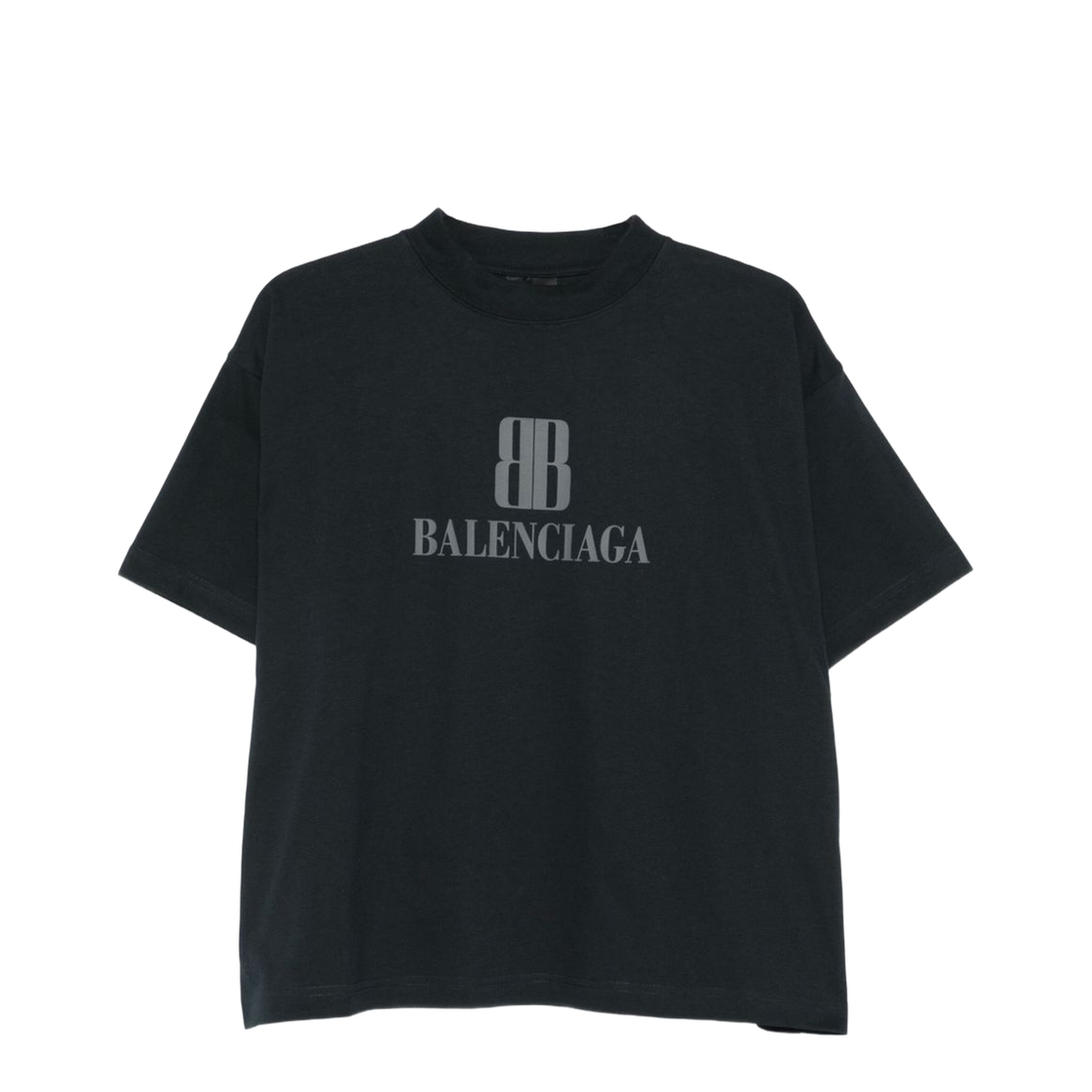 Cropped Nano Bb T-Shirt in Black - Image 1