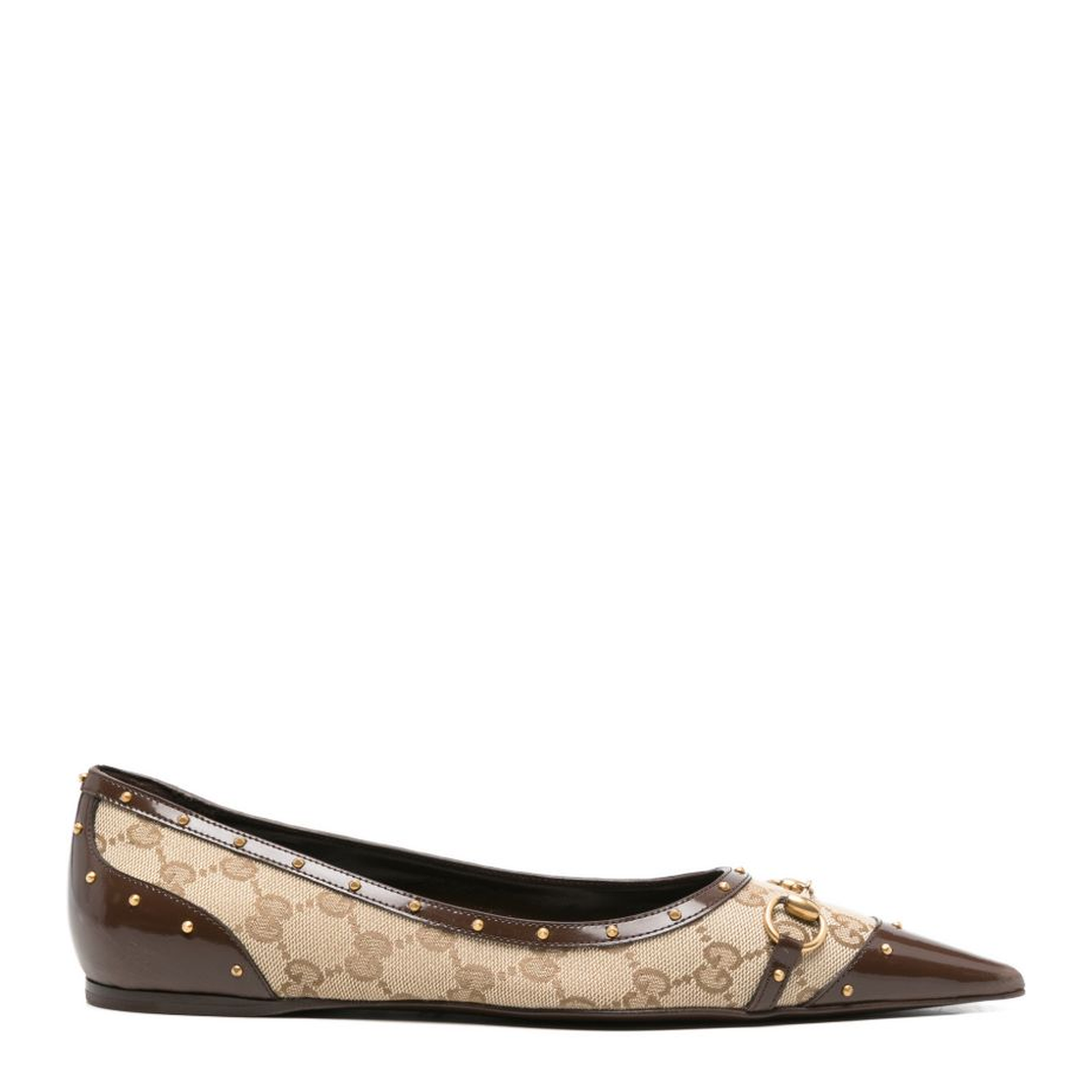 Savoy Ballerina in Sand and Brown GG Canvas - Image 1