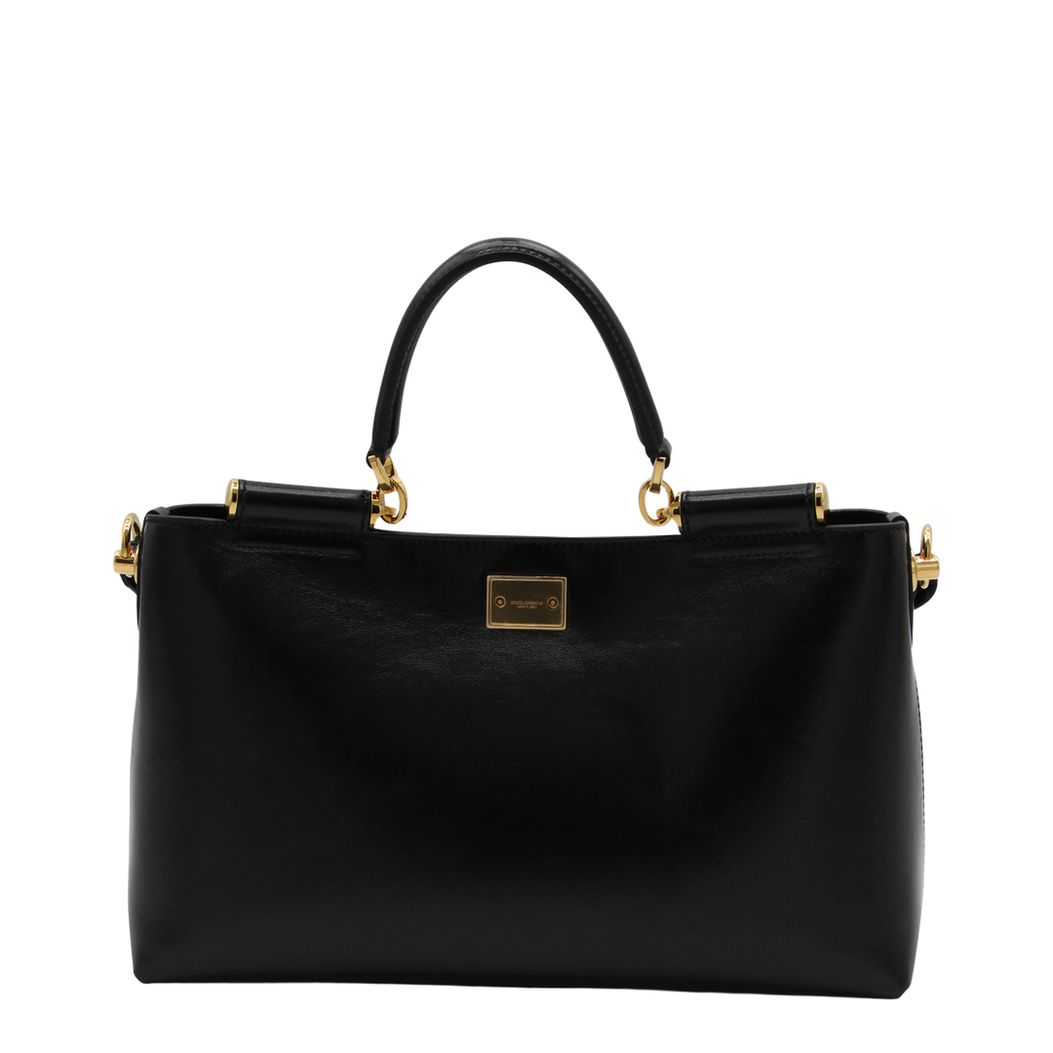 Vittoria Medium Calfskin Handbag - Black - Image 6