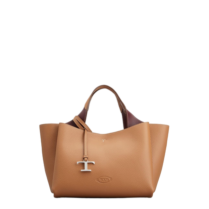 T Timeless Mini Calfskin Top-Handle Bag - Kenya Bordeaux - Image 1