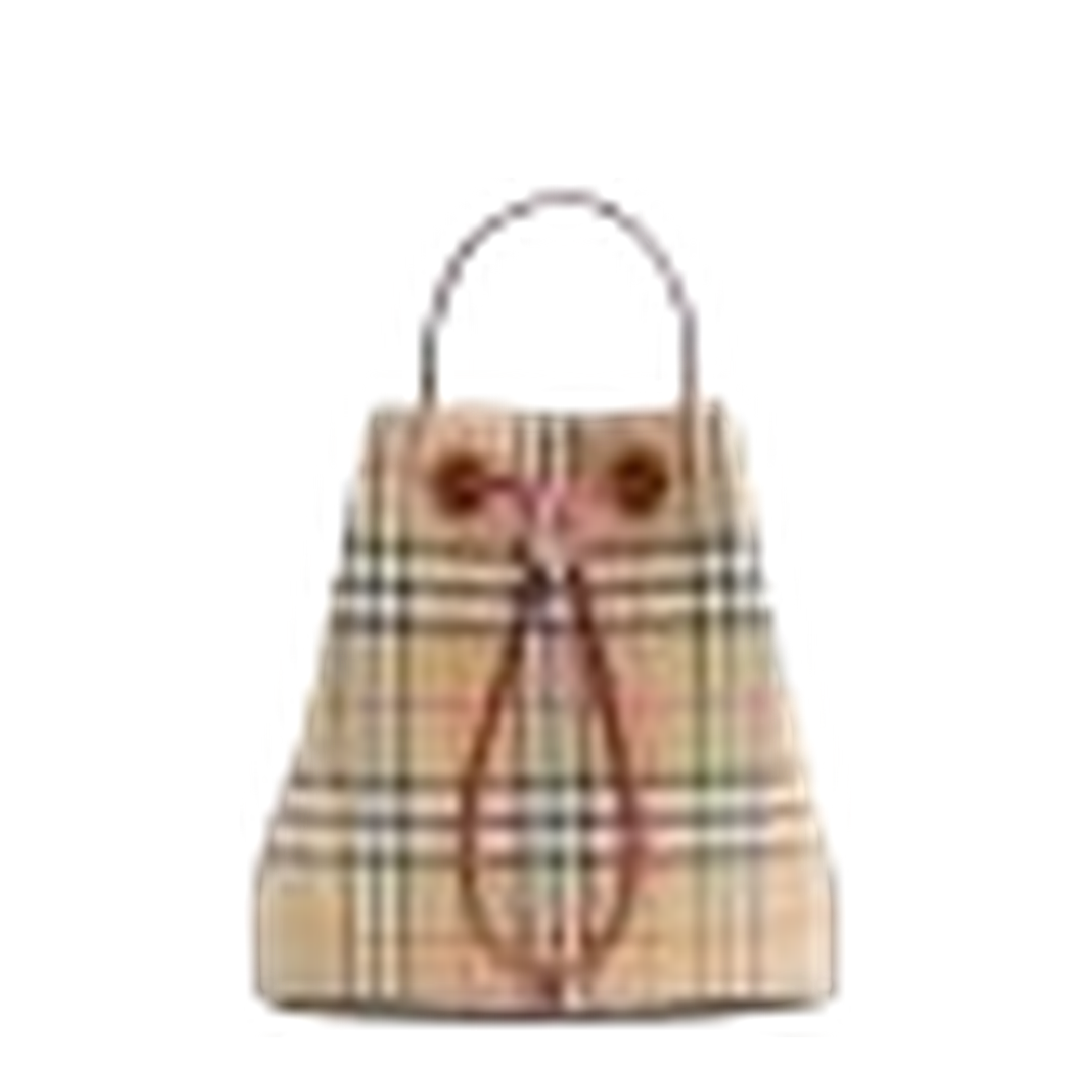 Check Mini Bucket Bag - Archive Beige - Image 5