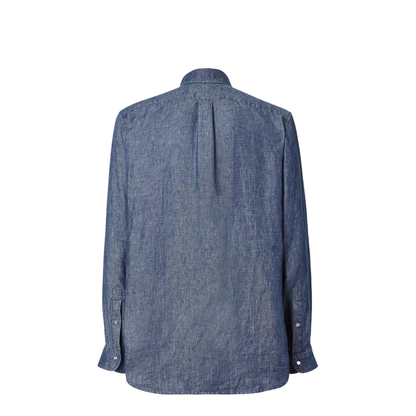Comfort Fit Chambray Shirt with Embroidery - Image 2