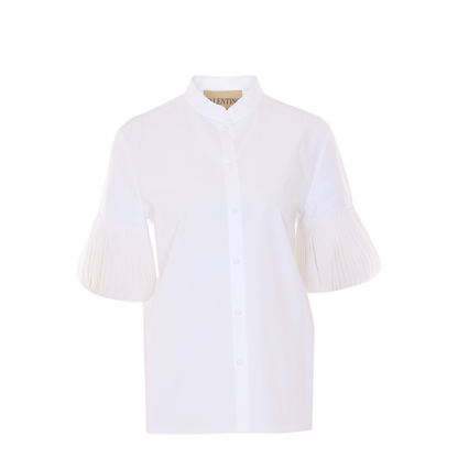 Women's White Poplin Shirt - Image 1
