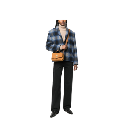 Postina Baby Nylon-Cowhide Bag - Brown Sorrento Walnut - Image 3