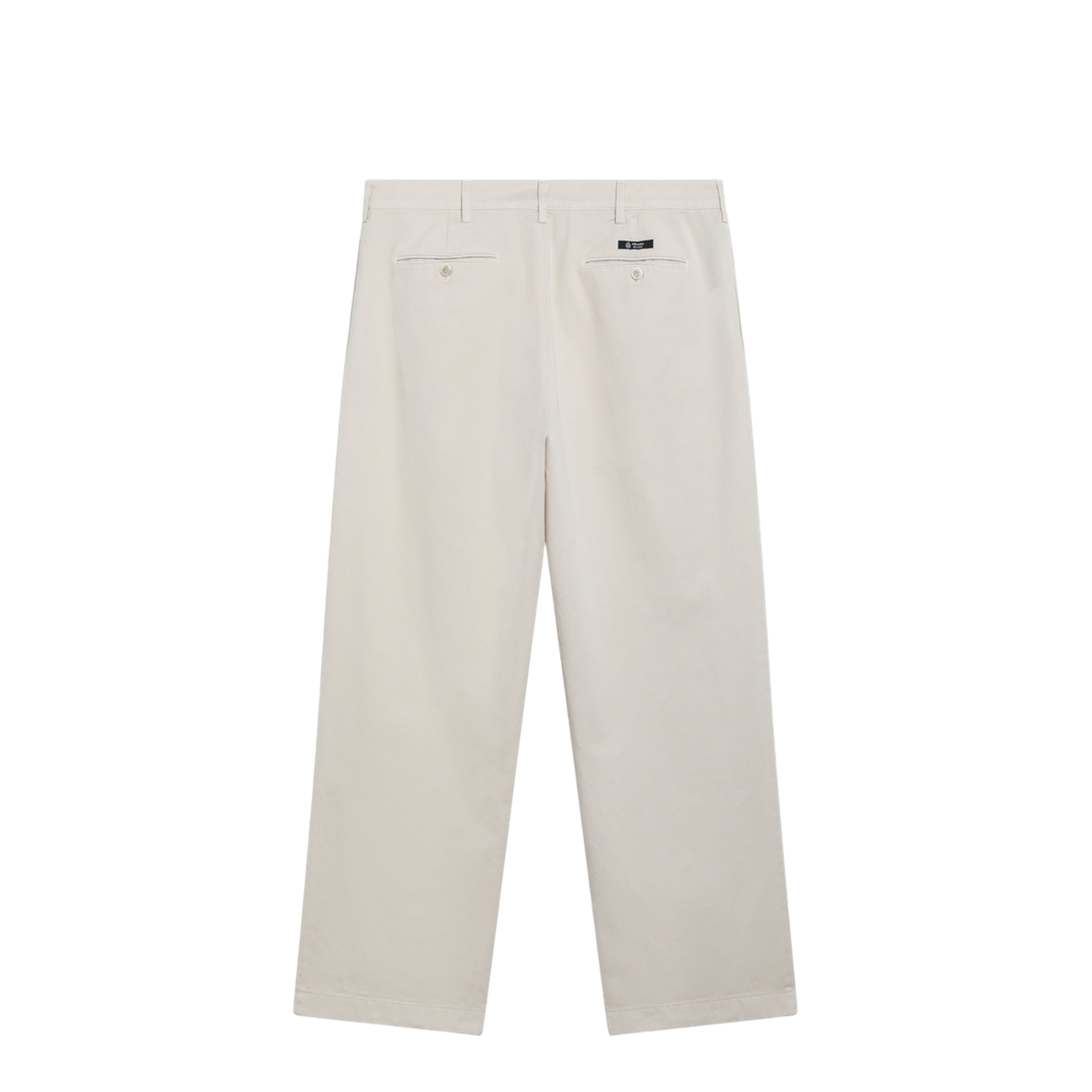 Sand-colored cotton trousers - Image 2