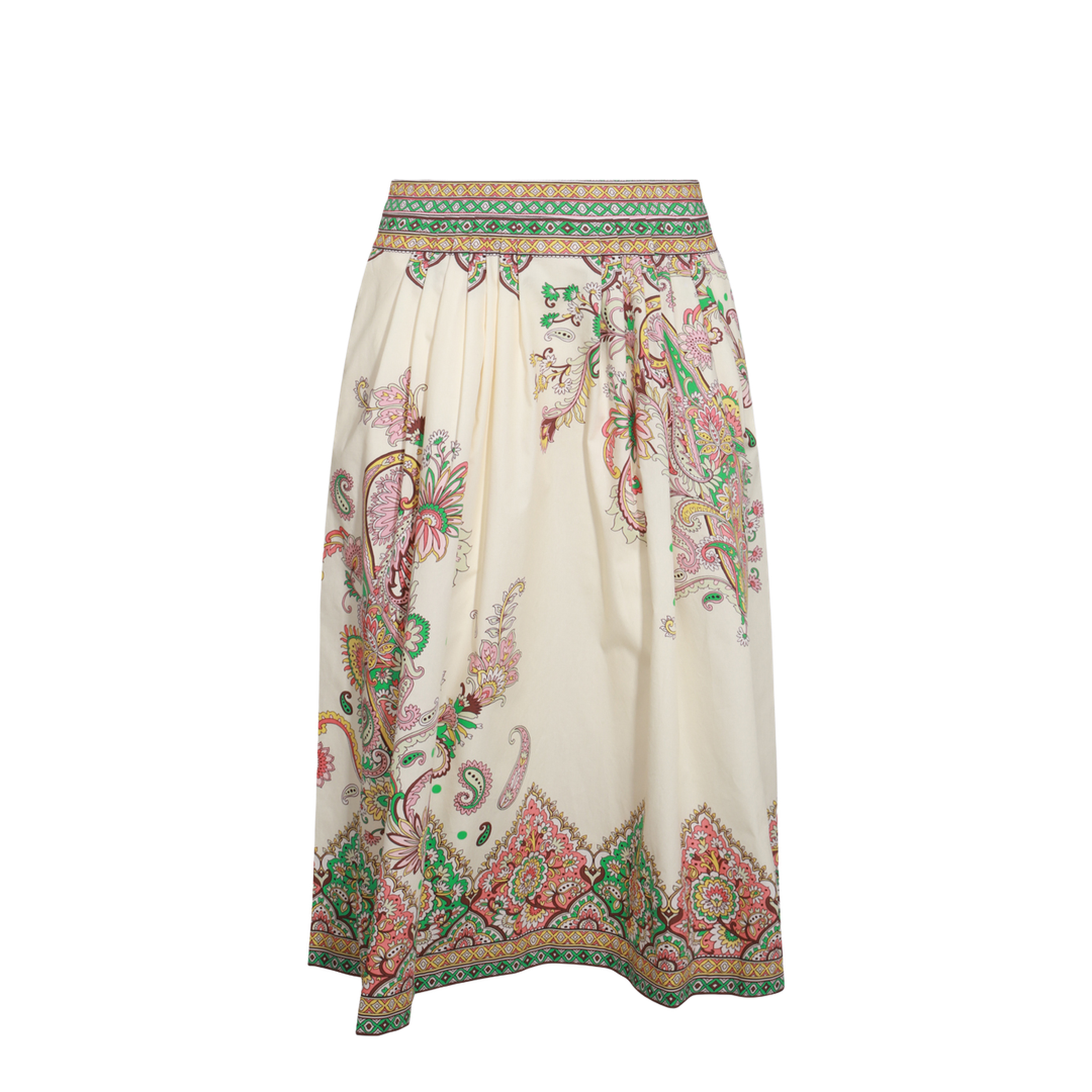 Paisley Floral Print Midi Skirts - Image 1