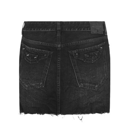 Black Denim City Mini Skirt - Image 3
