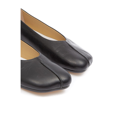 Leather Ballet Flats - Black - Image 6