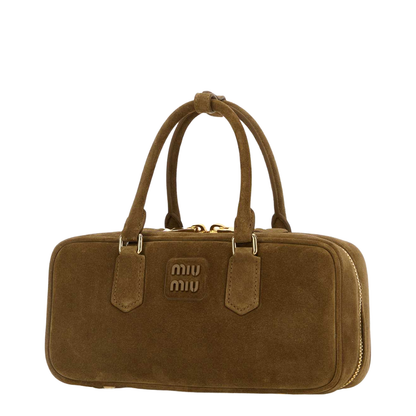 Arcadie Suede Leather Handbag Brown - Image 2